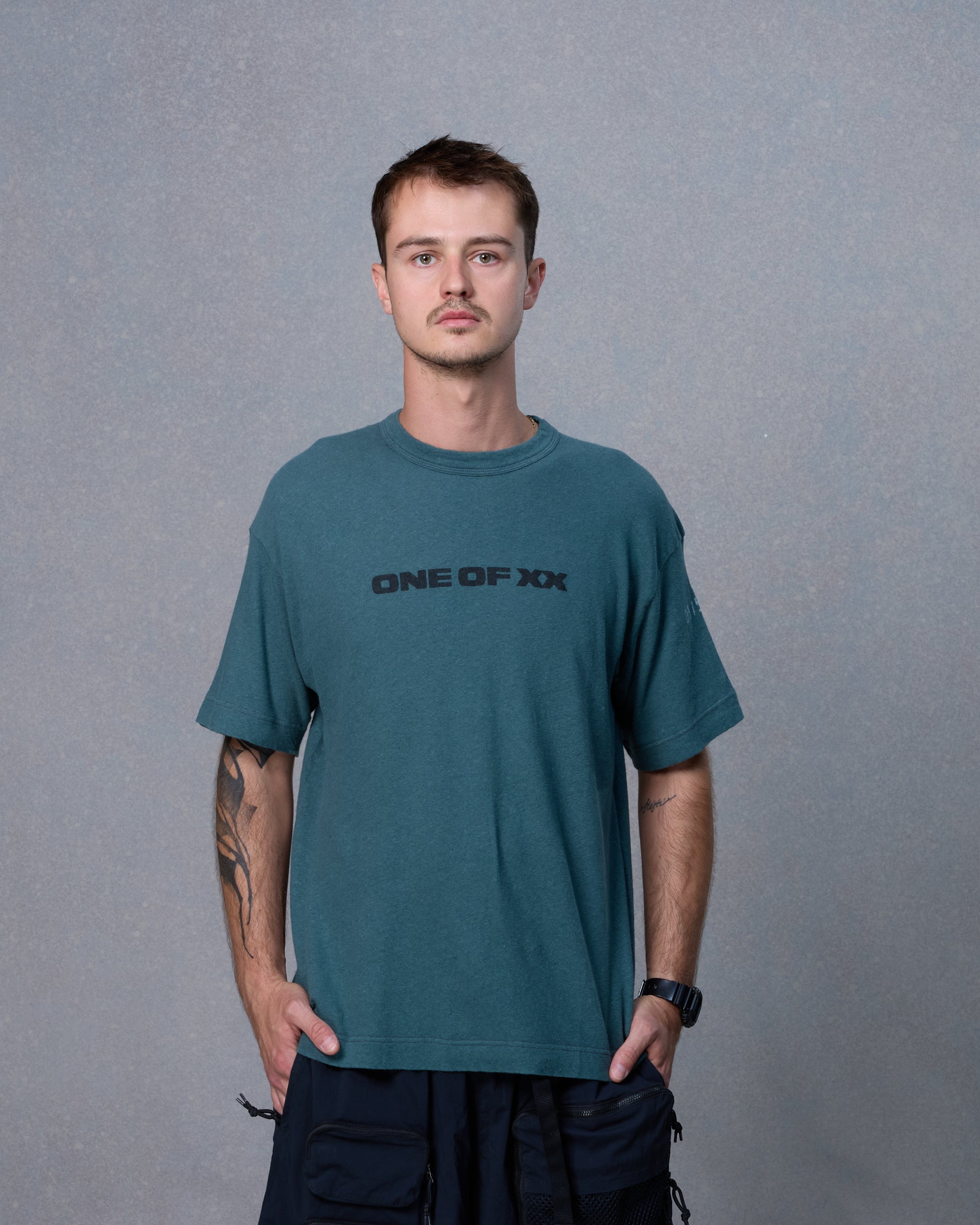 Sage Petrol Linen - One of 58