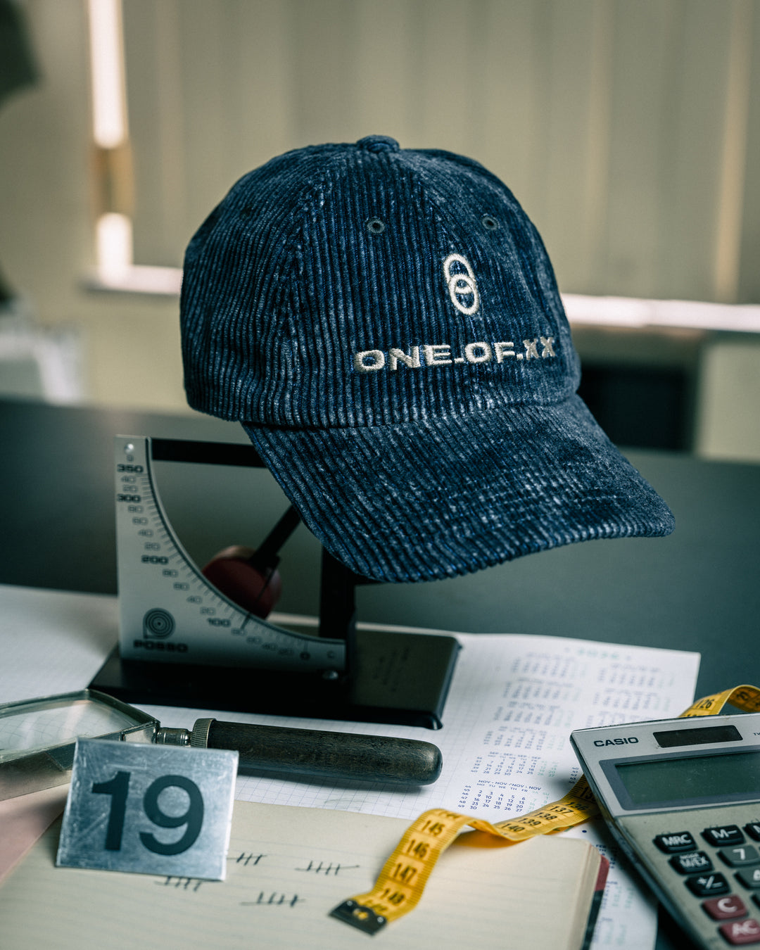 Cap 04 – Midnight Blue Corduroy (One of 19) – Front Embroidery