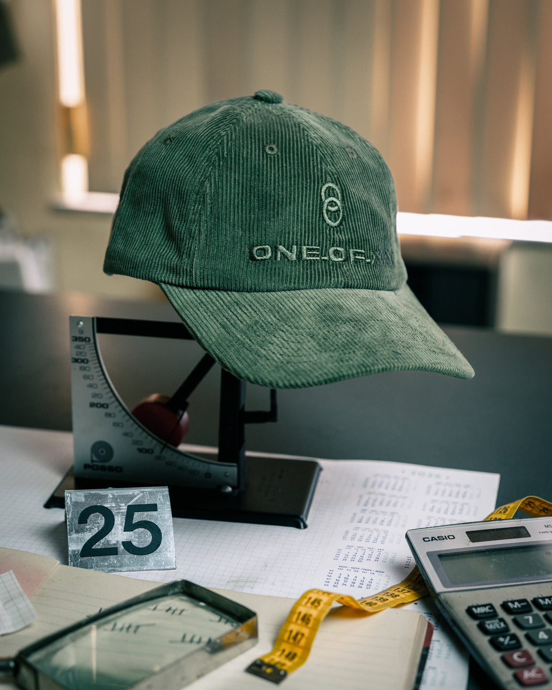 Cap 05 – Forest Green Corduroy (One of 25) – Front Embroidery