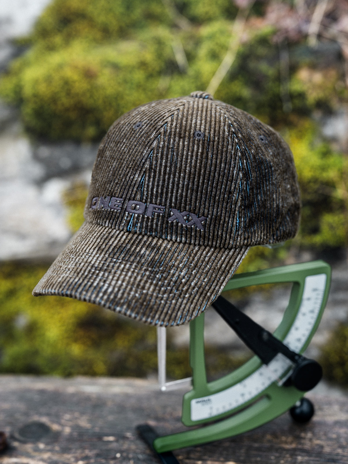 Khaki Blue Corduroy Cap - One of 29