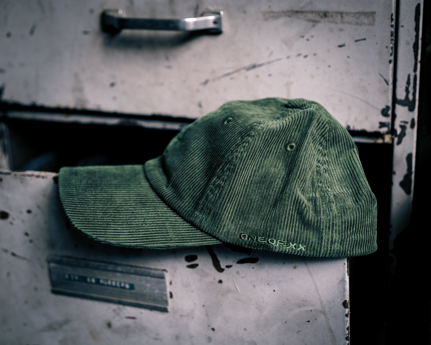 Forest Green Corduroy (One of 32) – Side Embroidery