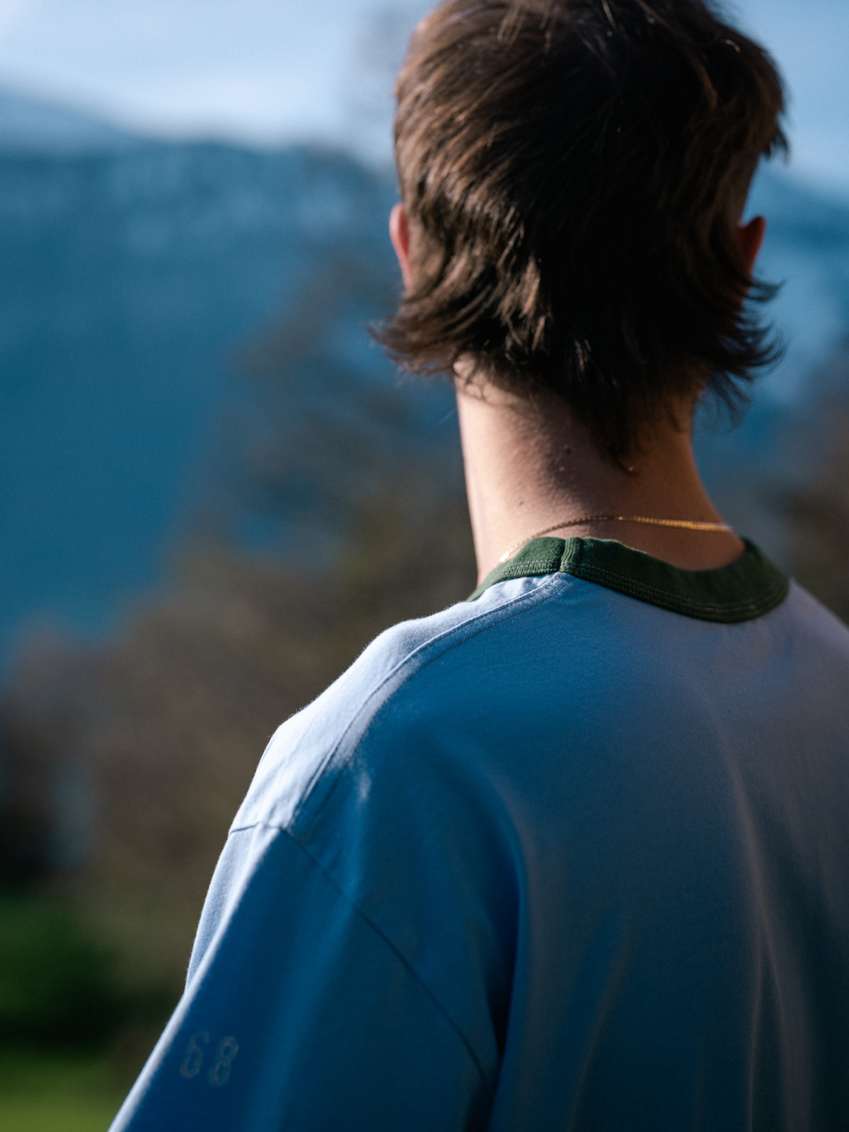 Light Blue Contrast T-shirt - One of 68