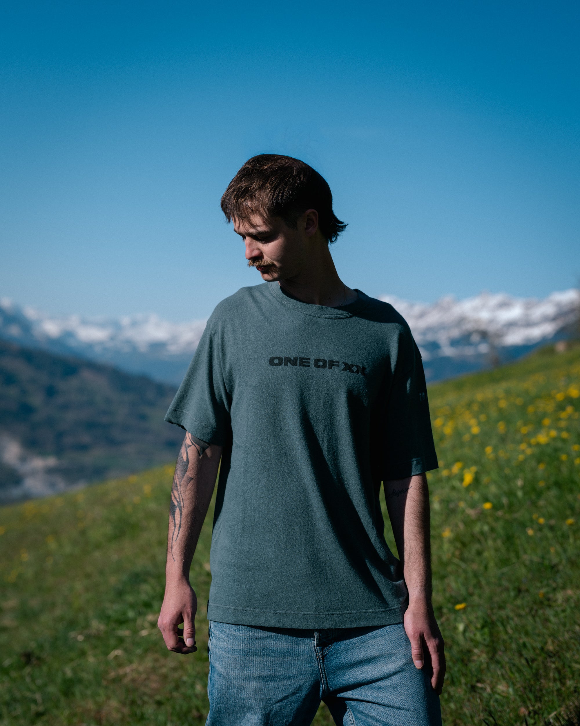 Sage Petrol Linen - One of 58