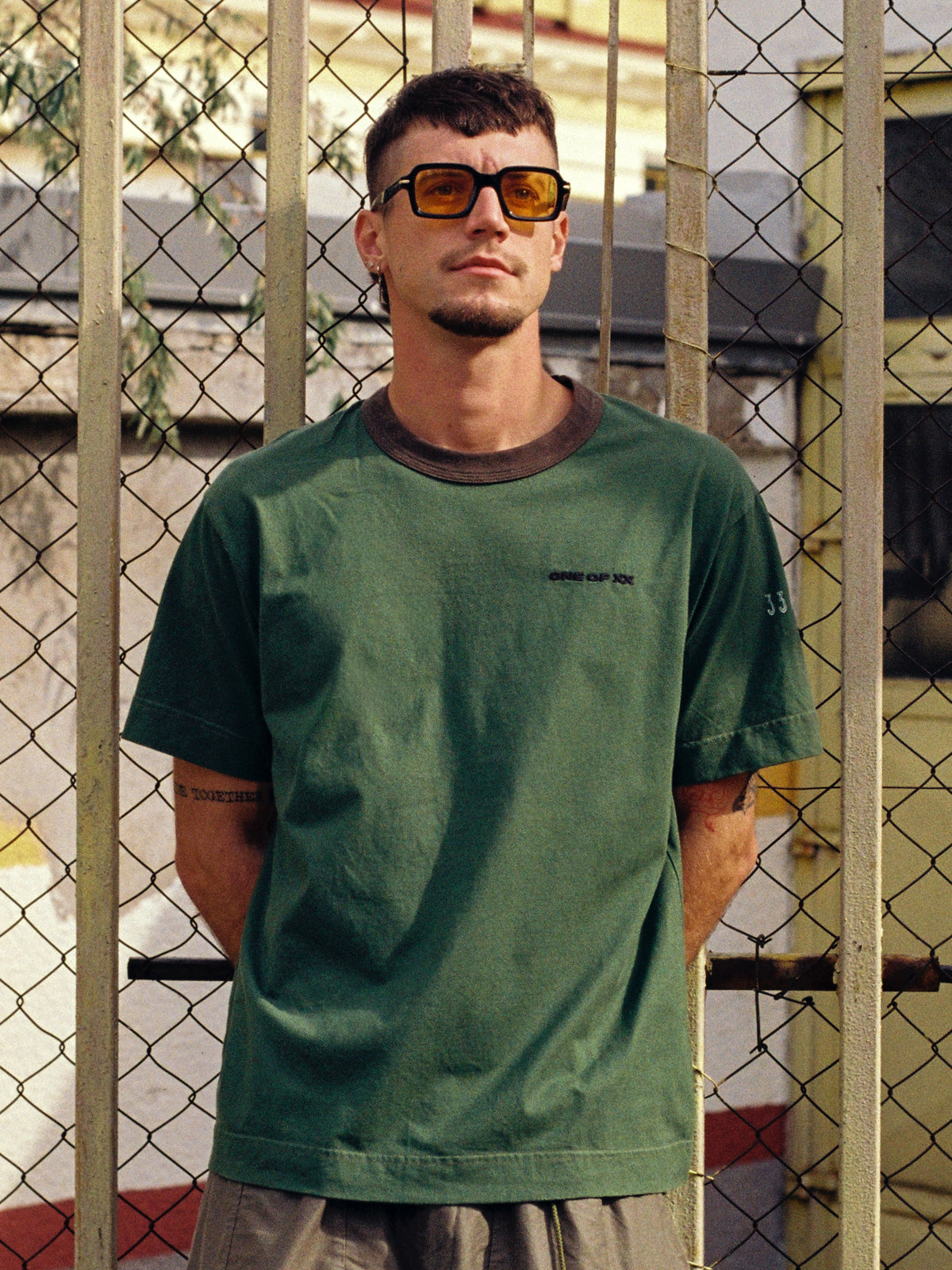 Forest Green Contrast T-shirt - One of 82