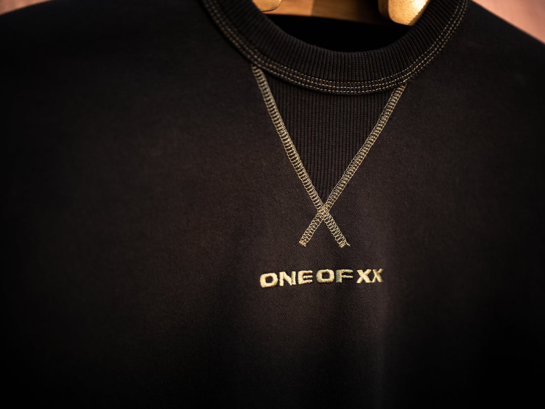 Constructed Crewneck Washed Black