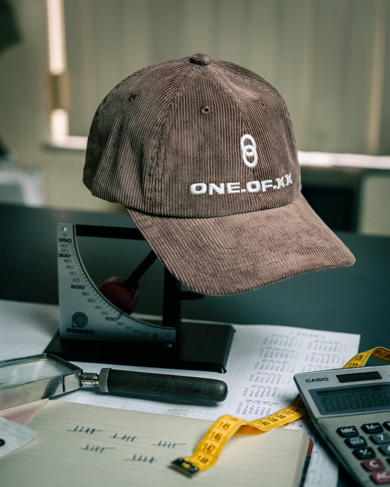 Chestnut Brown Corduroy Cap - One of 12