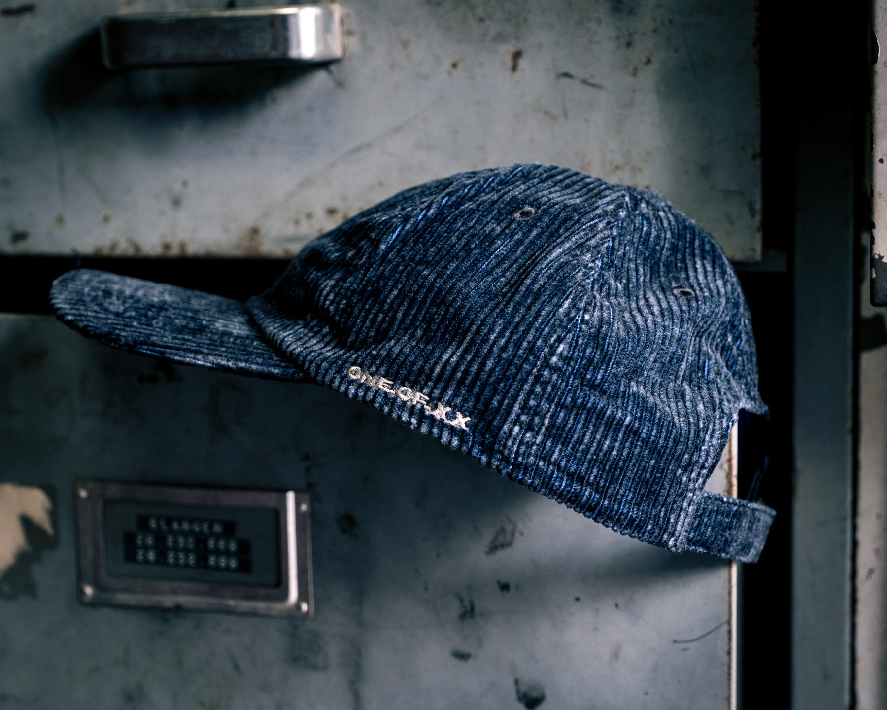 Midnight Blue Corduroy (One of 23) – Side Embroidery