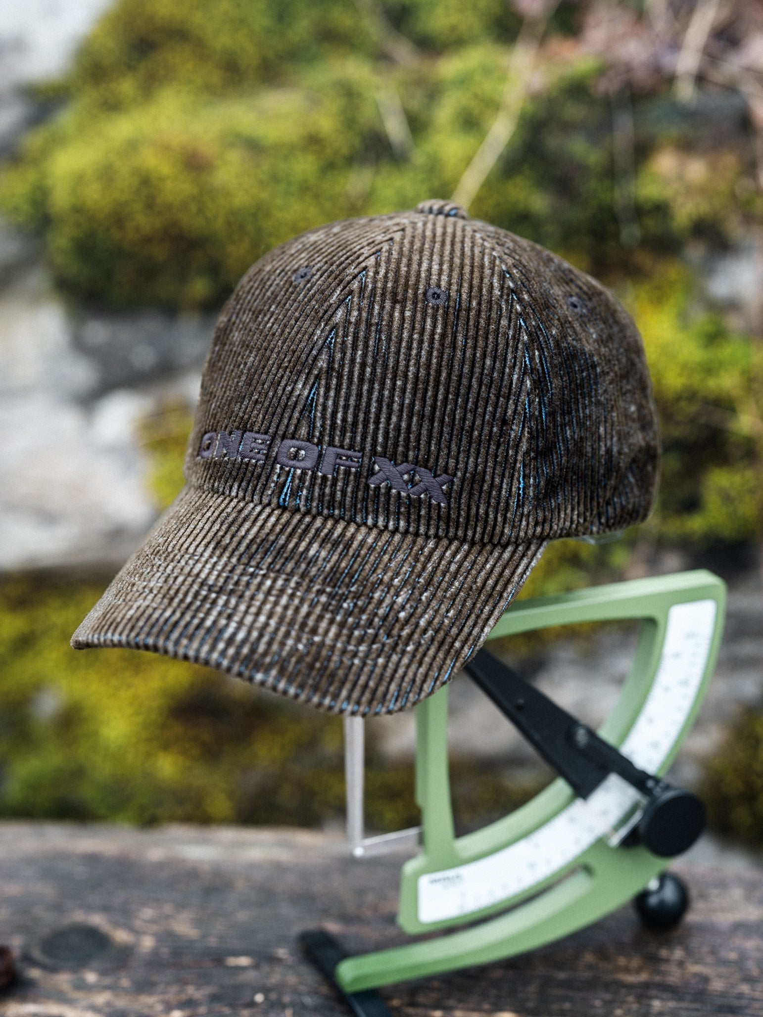 Khaki Blue Corduroy Cap - One of 29